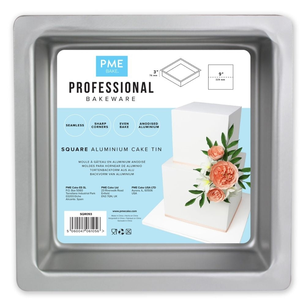PME 3 Inch Deep Square Seamless Baking Tin