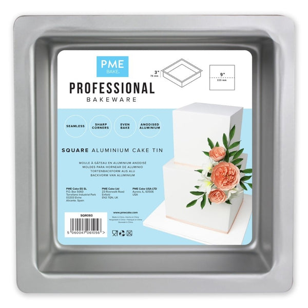 PME 3 Inch Deep Square Seamless Baking Tin