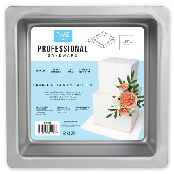 PME 4 Inch Deep Square Seamless Baking Tin