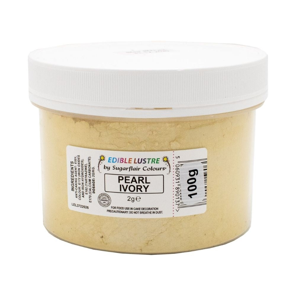 Sugarflair Pearl Ivory Edible Lustre Dust 100g