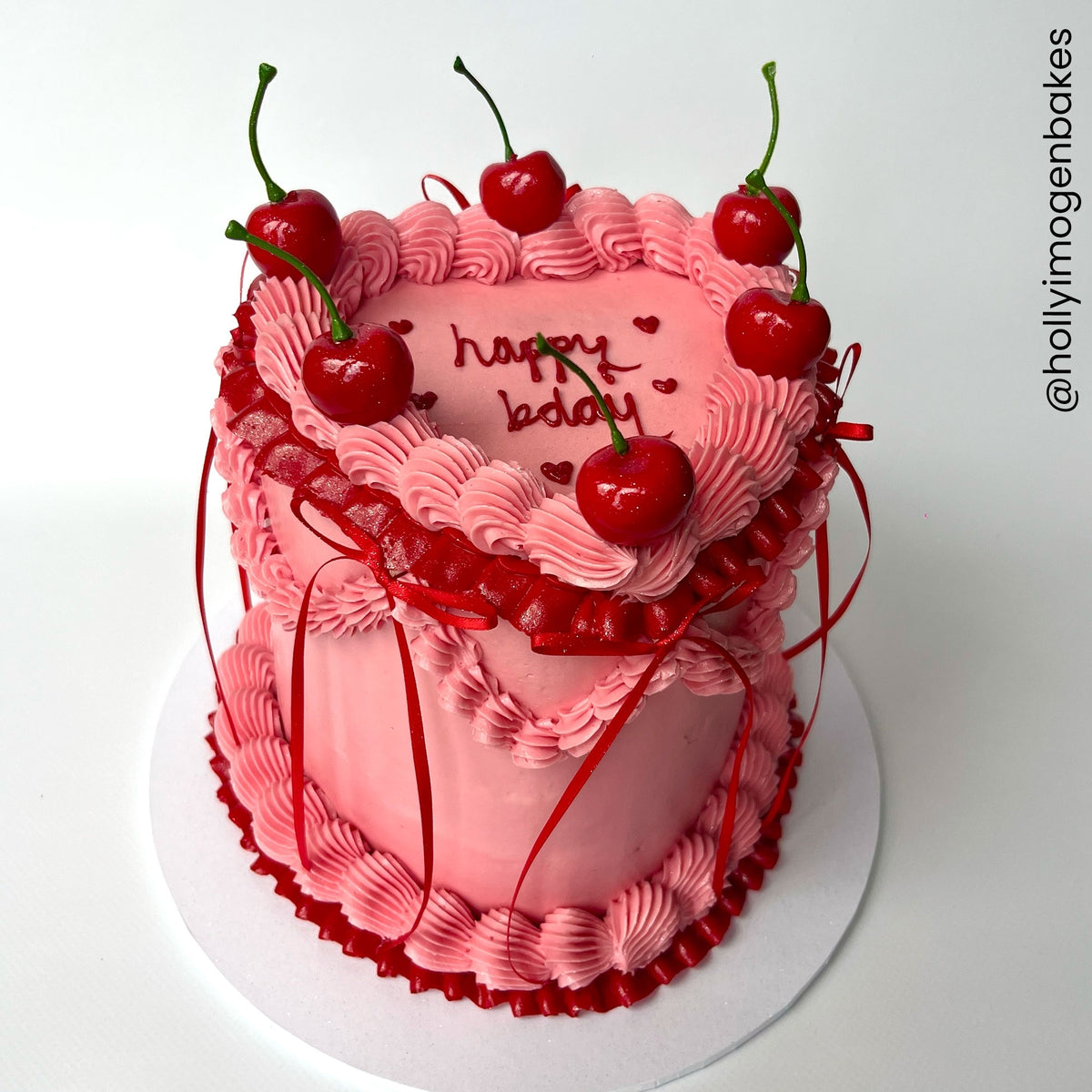 PME Red Ribbon Bow Topper x 8