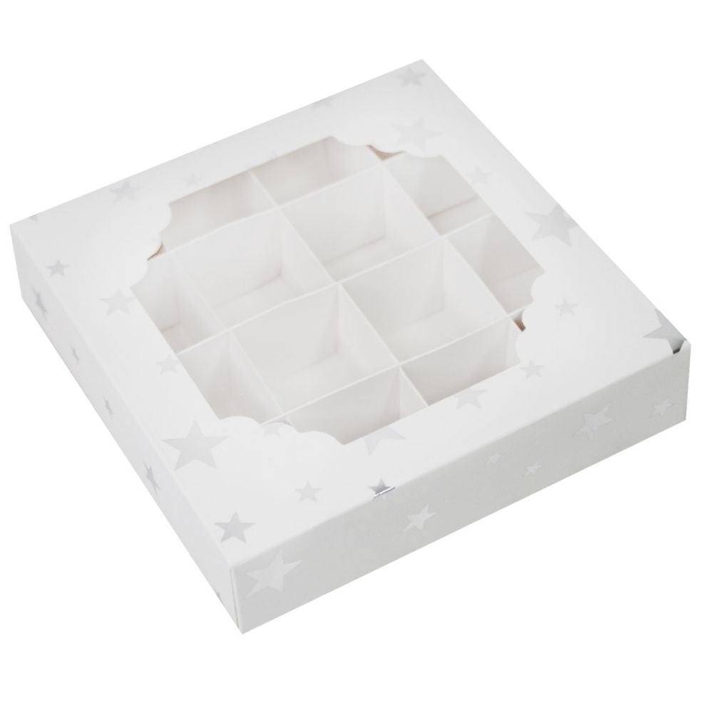 Simply Making Silver Stars Treat Box x 100 (16 Cavity)