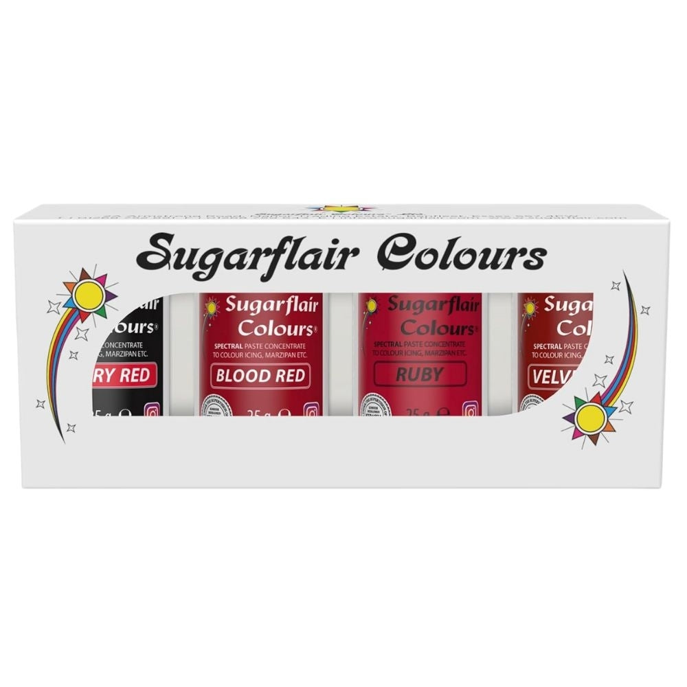 Sugarflair Red Food Colour Paste Set Of 4