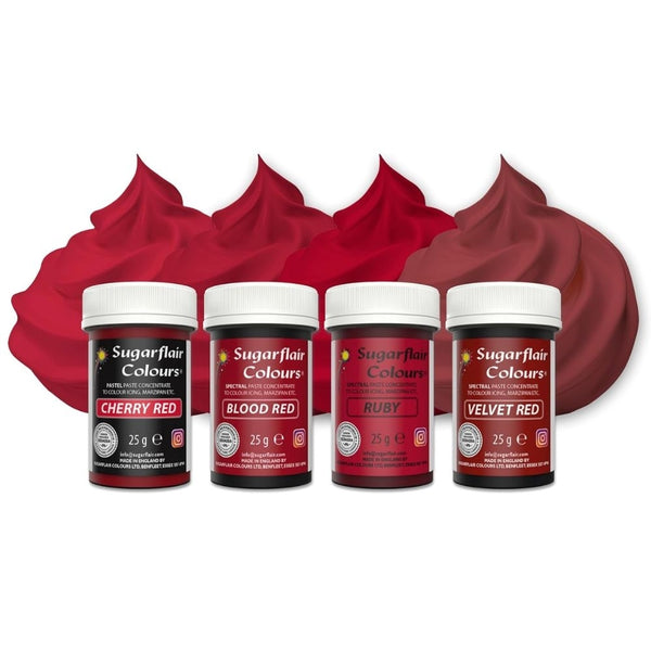 Sugarflair Red Food Colour Paste Set Of 4