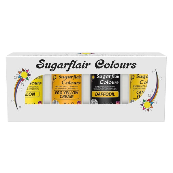 Sugarflair Yellow Food Colour Paste Set Of 4