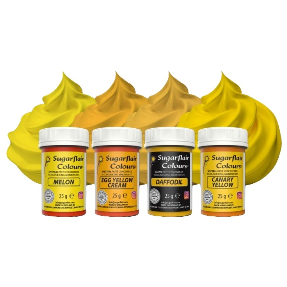 Sugarflair Yellow Food Colour Paste Set Of 4