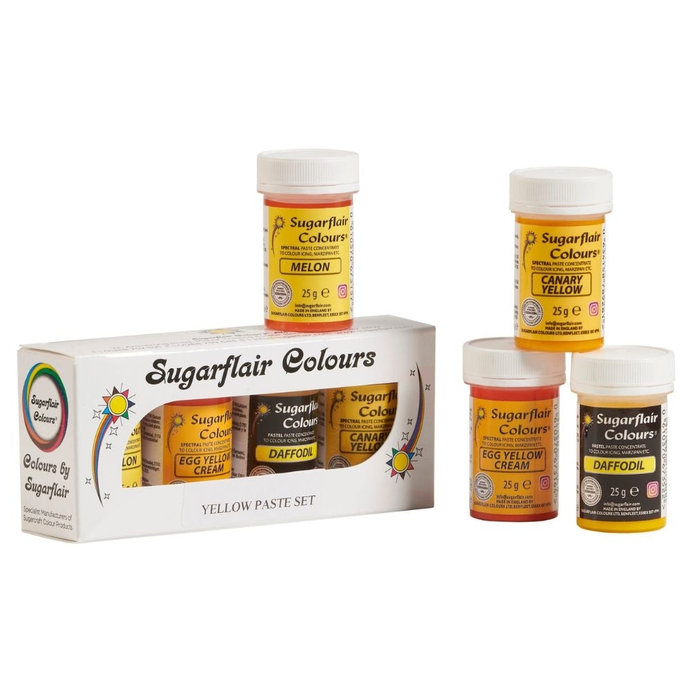 Sugarflair Yellow Food Colour Paste Set Of 4