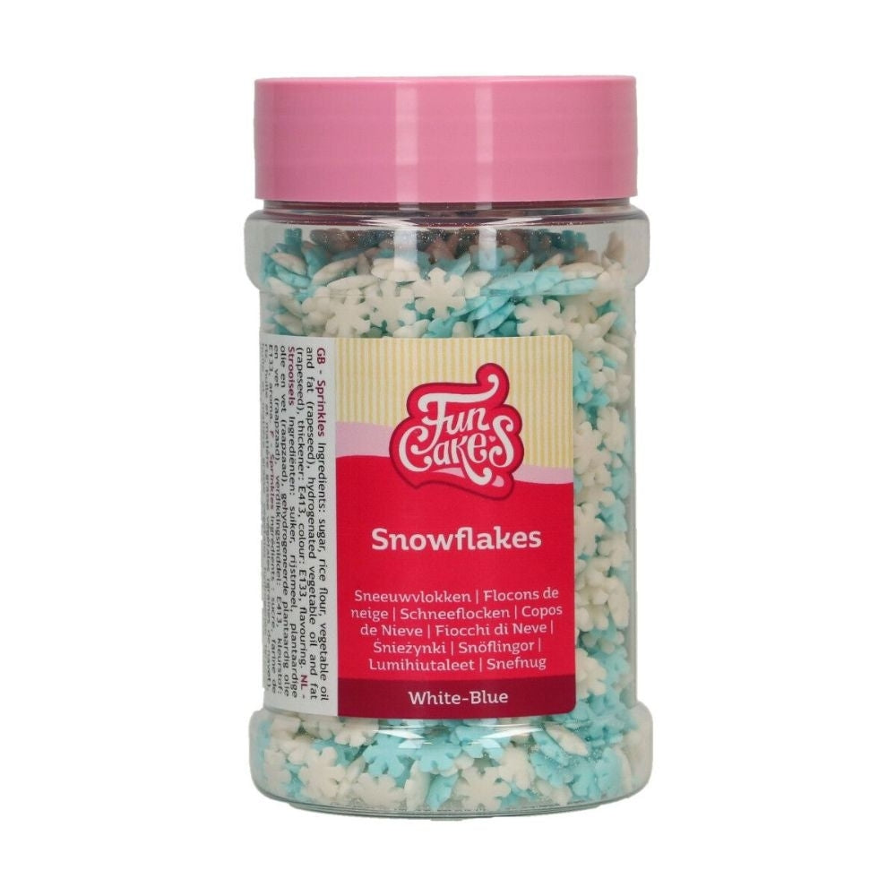 FunCakes Snowflakes White & Blue Sprinkles