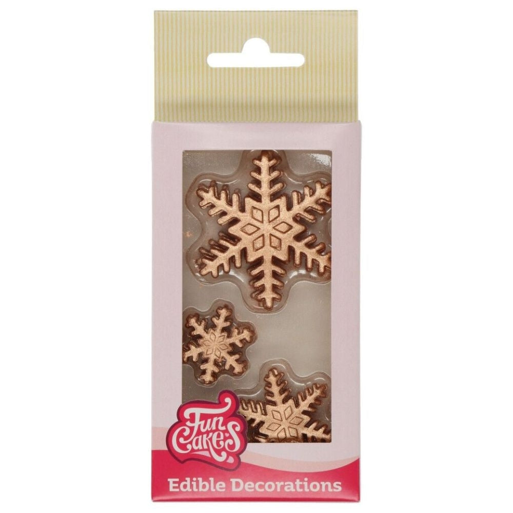 FunCakes Bronze Ice Crystal Mixed Topper Set Of 12