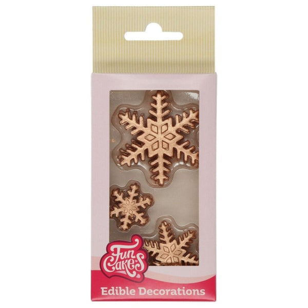 FunCakes Bronze Ice Crystal Mixed Topper Set Of 12