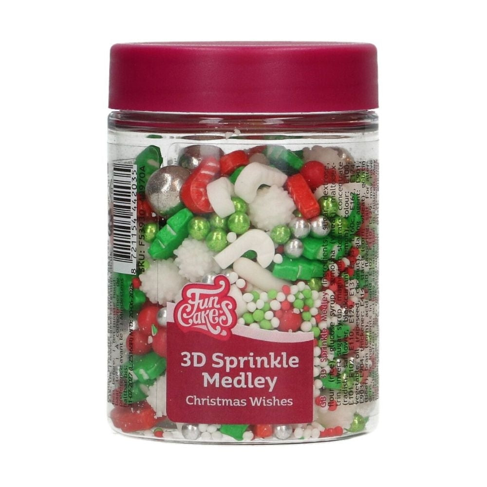 FunCakes Christmas Wishes 3D Sprinkle Medley 70g