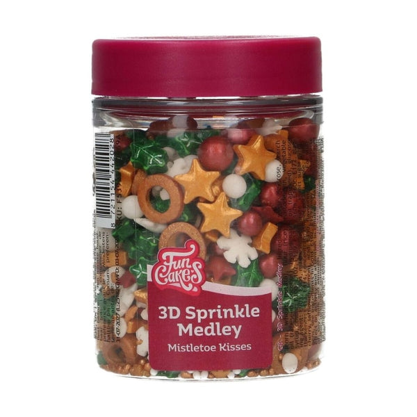 FunCakes Mistletoe Kisses 3D Sprinkle Medley 70g