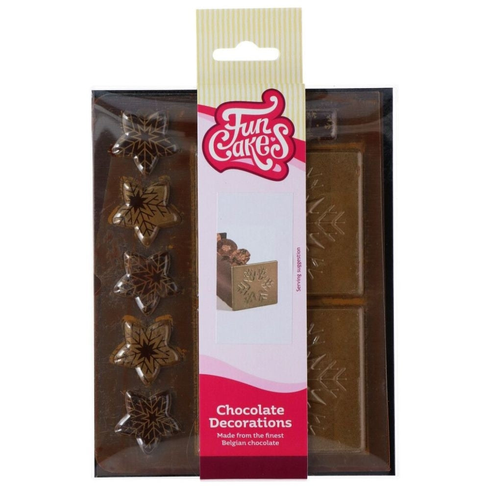 FunCakes Festive Star Chocolate Decorations Set Of 7