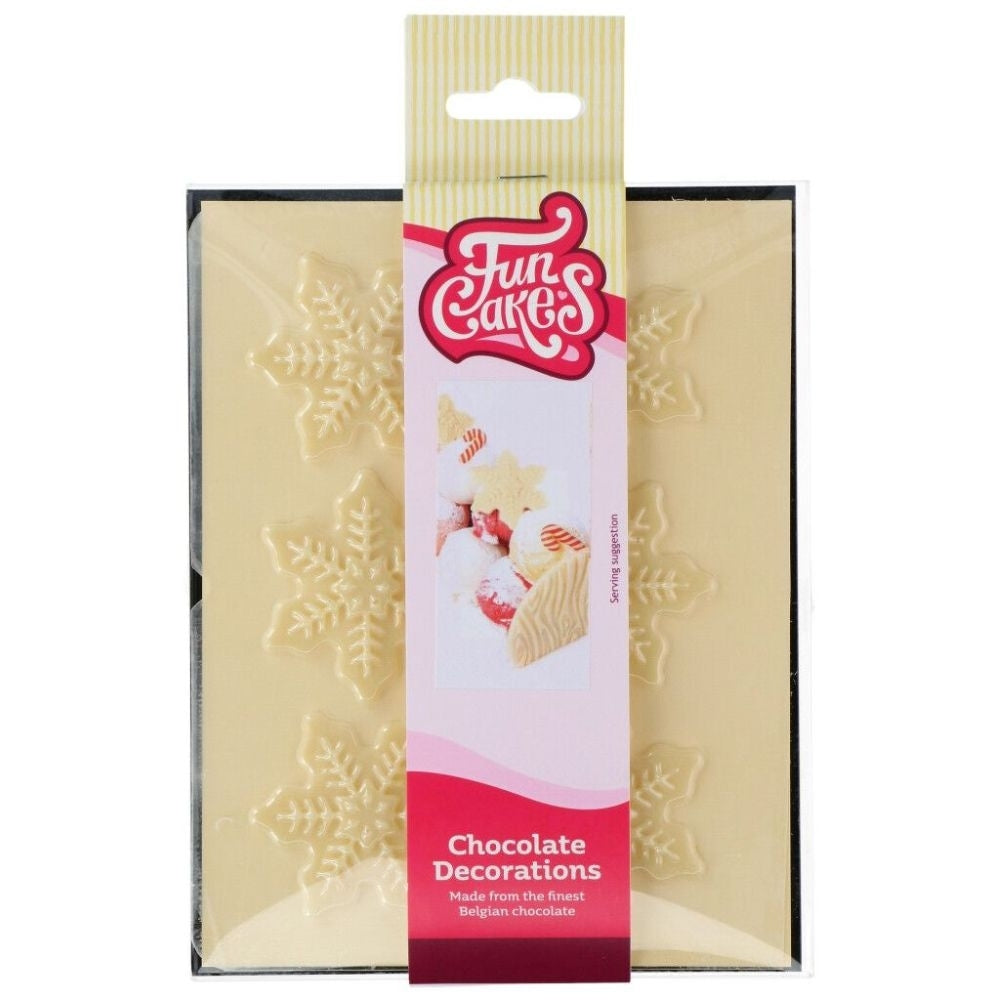 FunCakes Snowflake Chocolate Decorations Set Of 6