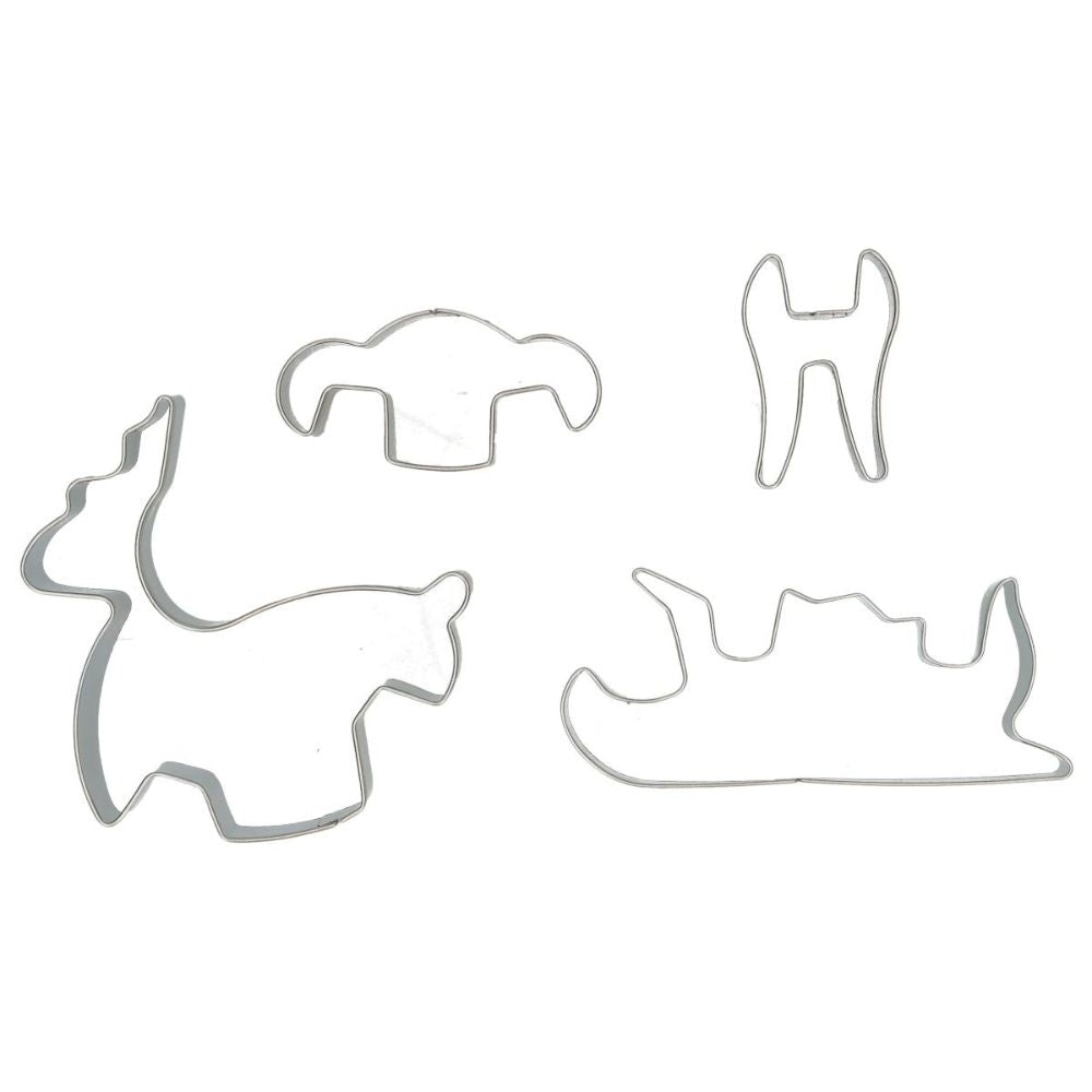 Wilton Christmas Sleigh 3D Cookie Cutter Set Of 4