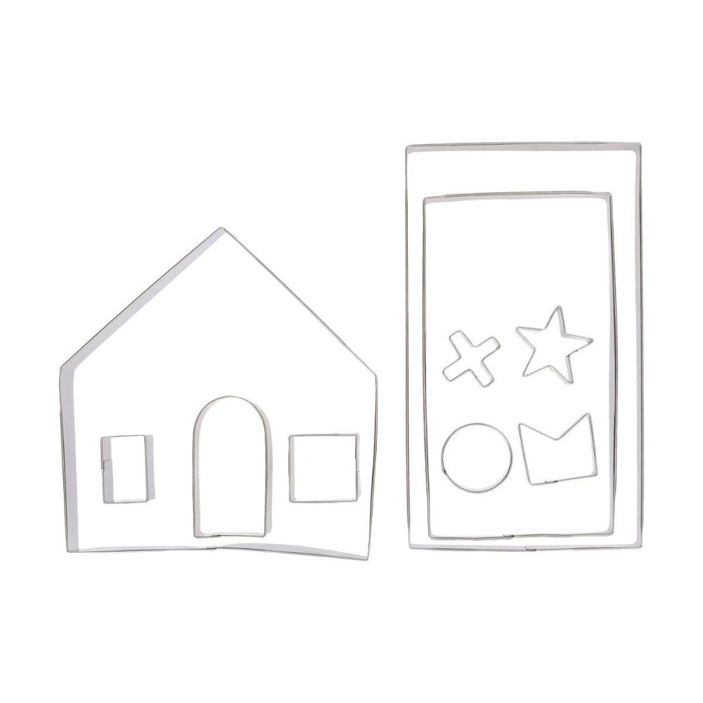 Wilton Gingerbread House 3D Cookie Cutter Set Of 10