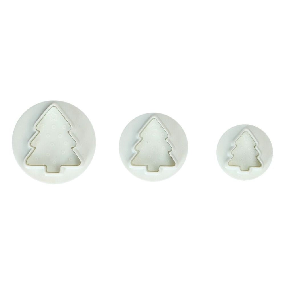 Wilton Christmas Tree Plunger Cutter Set Of 3