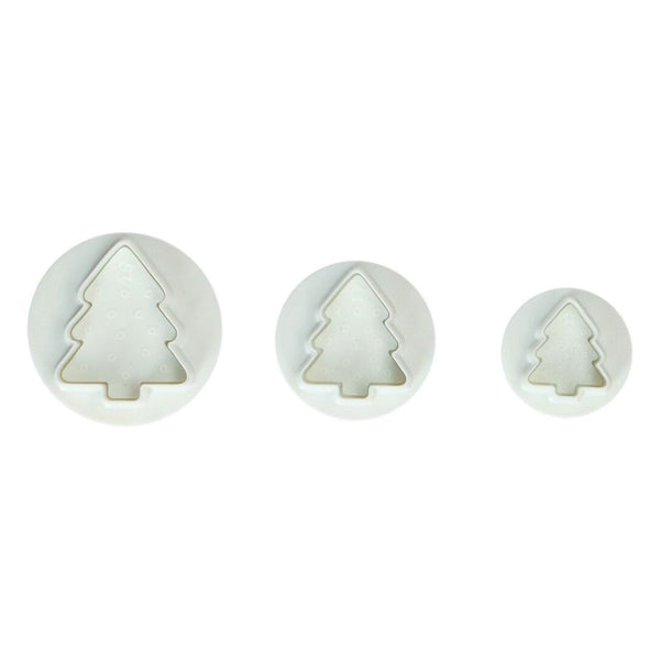 Wilton Christmas Tree Plunger Cutter Set Of 3