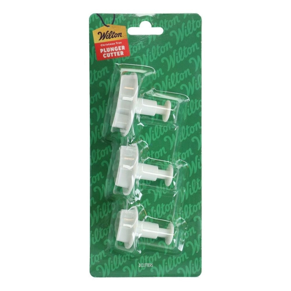 Wilton Christmas Tree Plunger Cutter Set Of 3