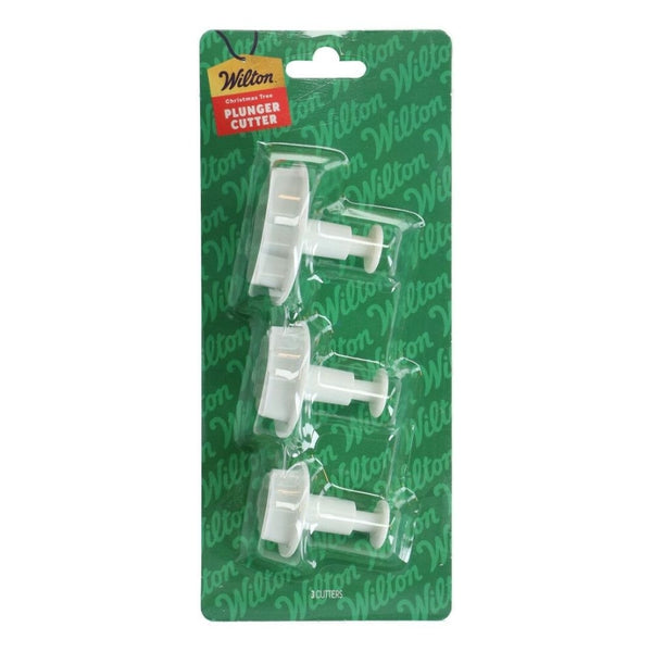 Wilton Christmas Tree Plunger Cutter Set Of 3