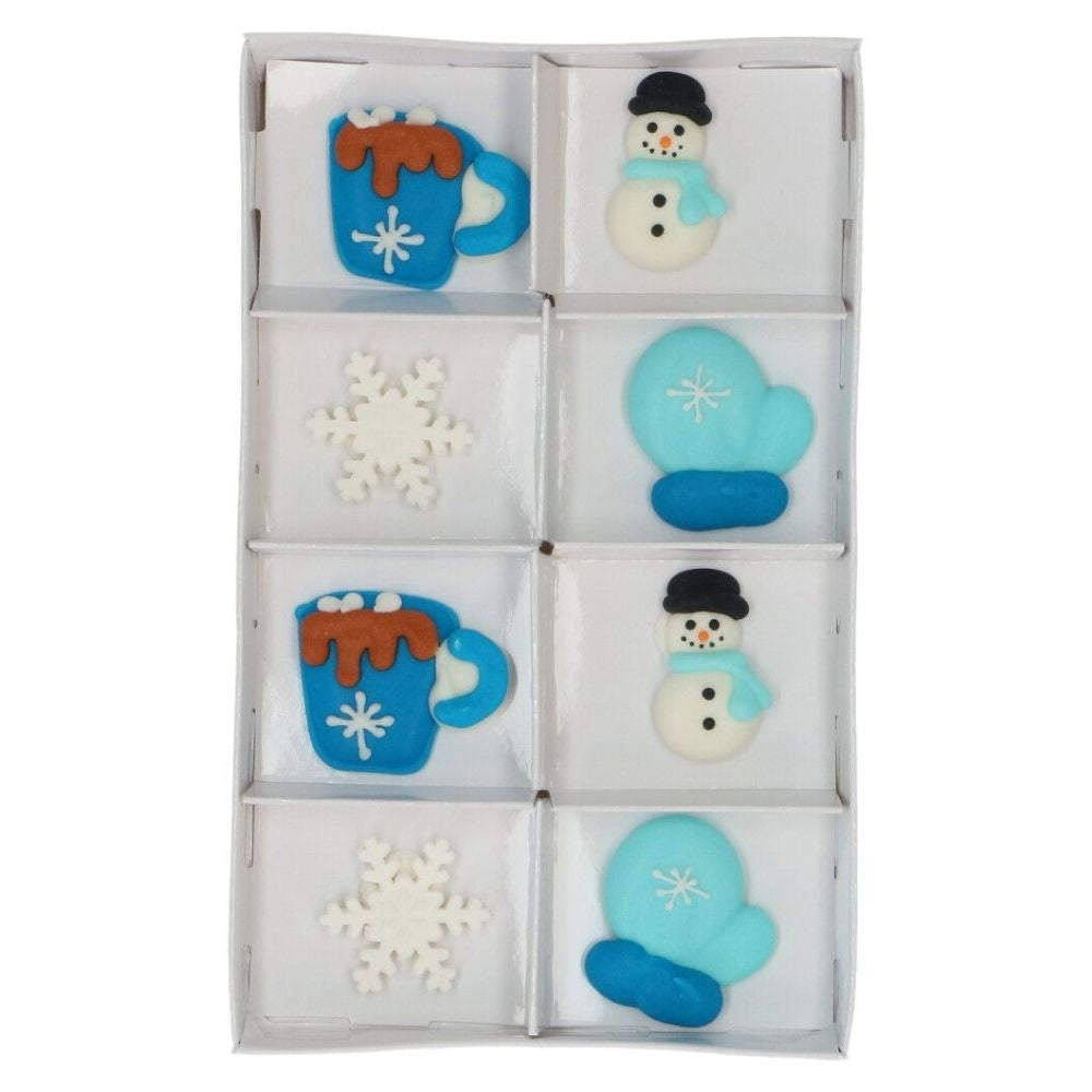 Wilton Cozy Winter Sugar Topper Set Of 8