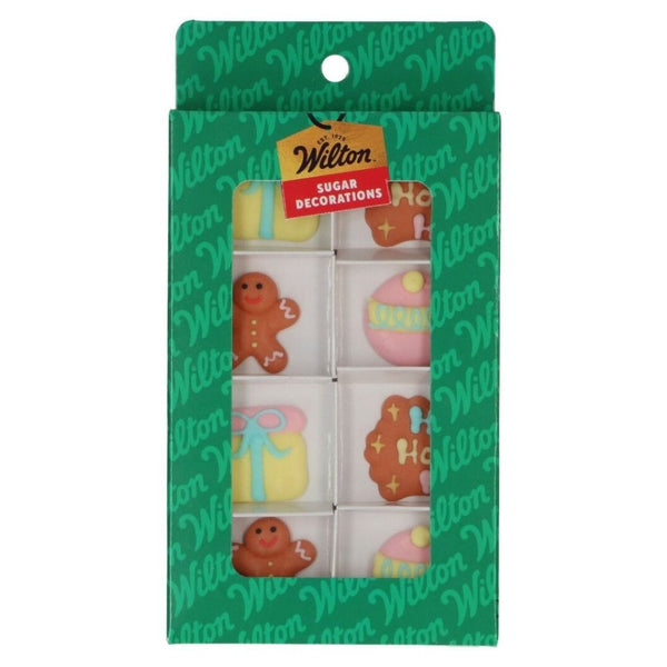 Wilton Cute Christmas Sugar Topper Set Of 8