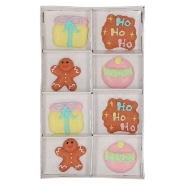 Wilton Cute Christmas Sugar Topper Set Of 8