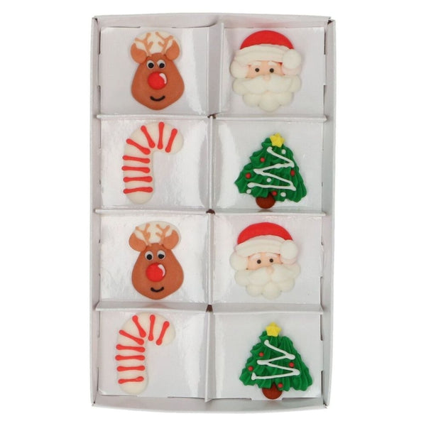 Wilton Merry Christmas Sugar Topper Set Of 8