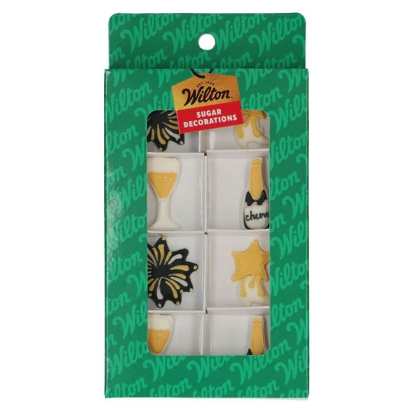 Wilton Sparkling Celebration Sugar Topper Set Of 8