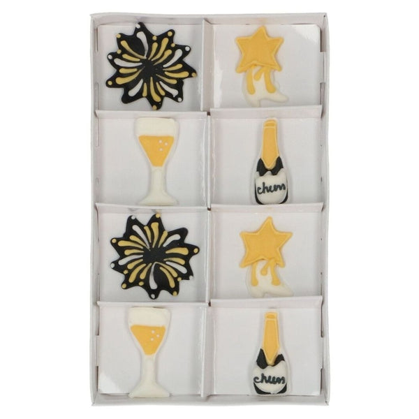 Wilton Sparkling Celebration Sugar Topper Set Of 8