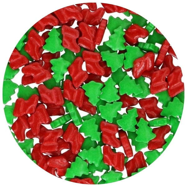 Wilton Holiday Trees & Socks 3D Sprinkle Mix 56g