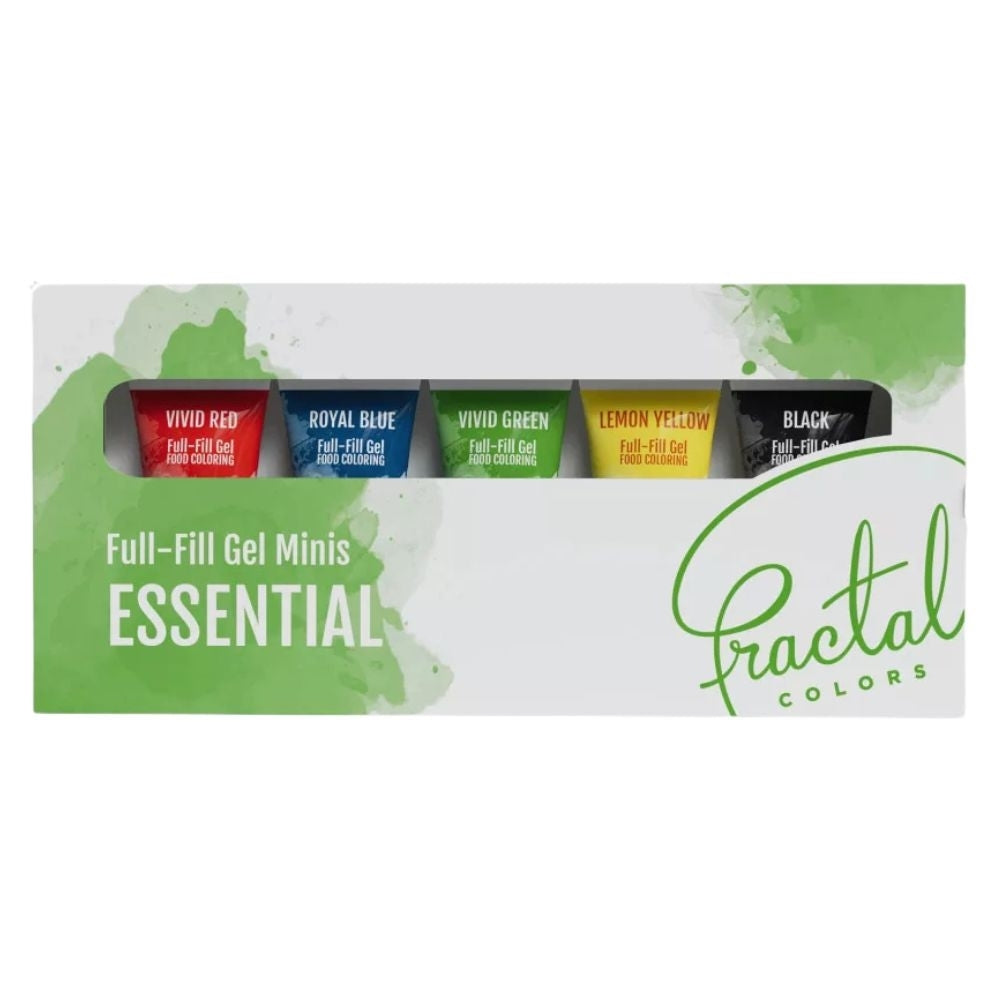 Fractal Colors Essential Full-Fill Gel Food Colouring Minis Set Of 5