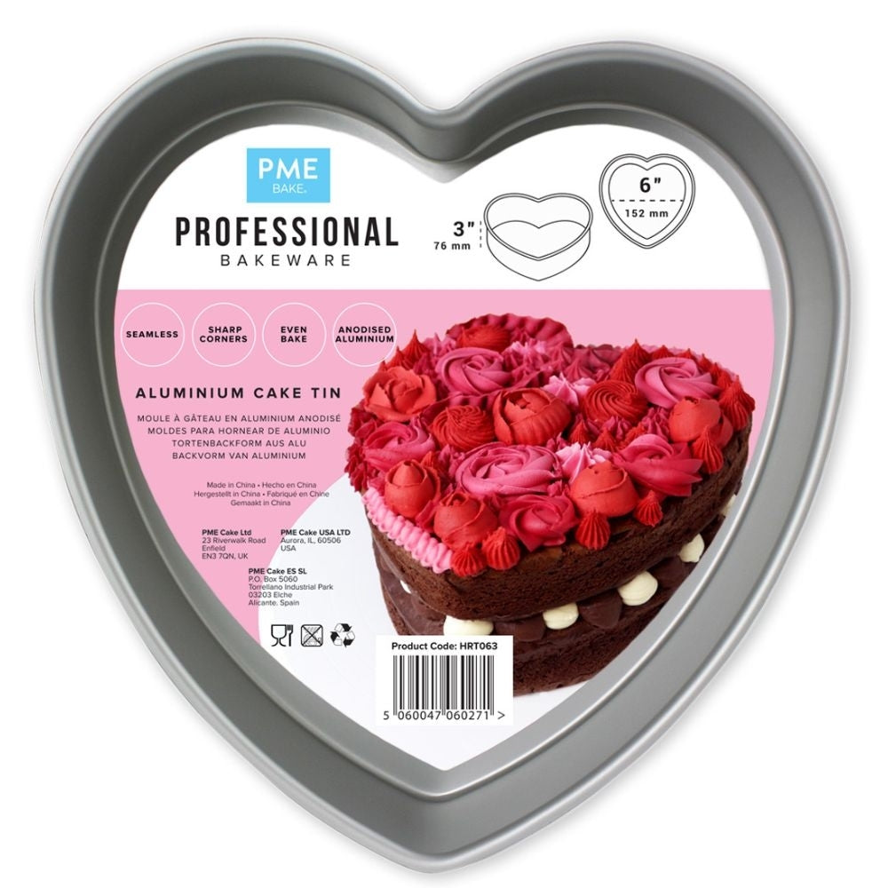 PME 3 Inch Deep Heart-Shaped Seamless Baking Tin