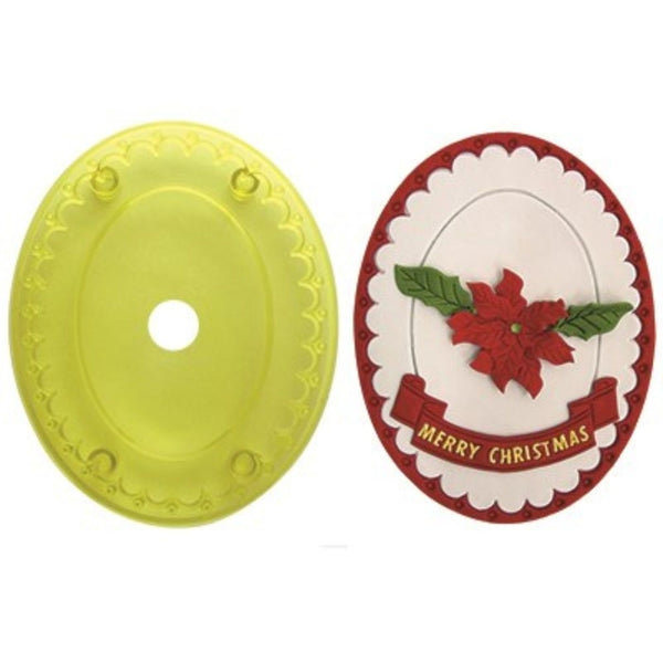 PME No.1 Embossed Oval Card Frame Fondant Icing & Gumpaste Cutter
