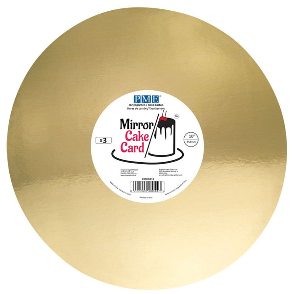 PME Gold Round Mirror Cake Board Pack Of 3