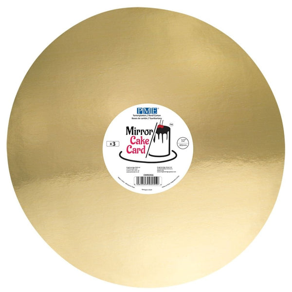 PME Gold Round Mirror Cake Board Pack Of 3