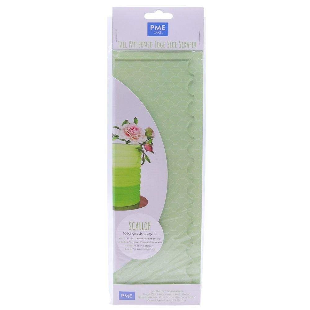 PME Scallop Stripes Tall Patterned Edge Side Scraper