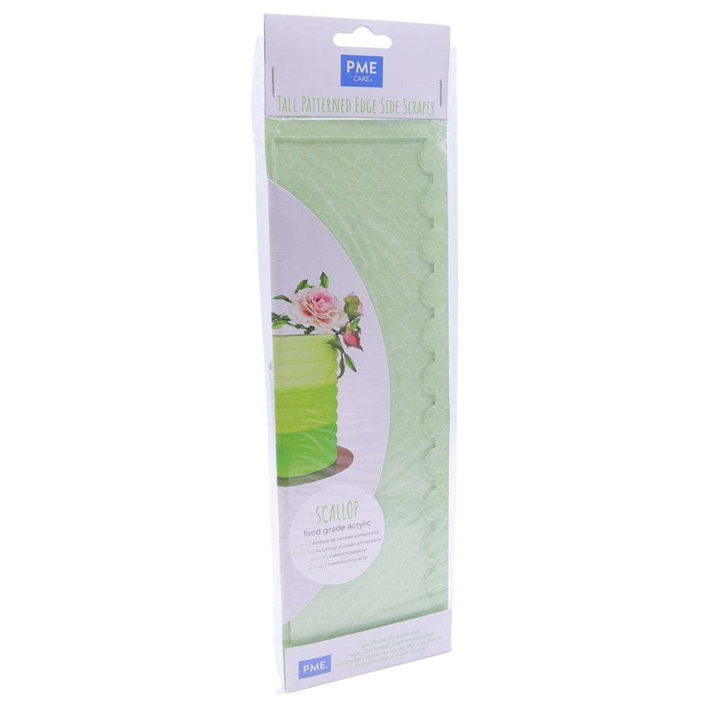 PME Scallop Stripes Tall Patterned Edge Side Scraper