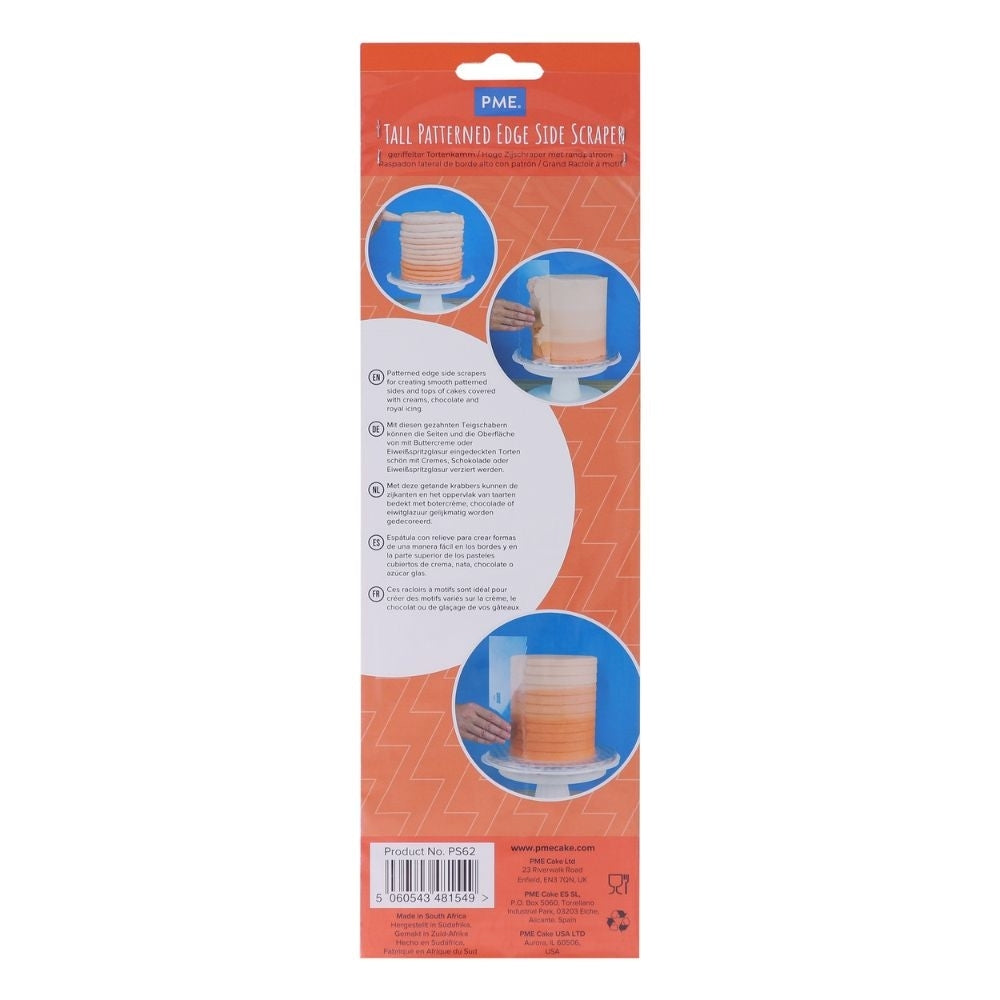 PME Pleat Tall Patterned Edge Side Scraper