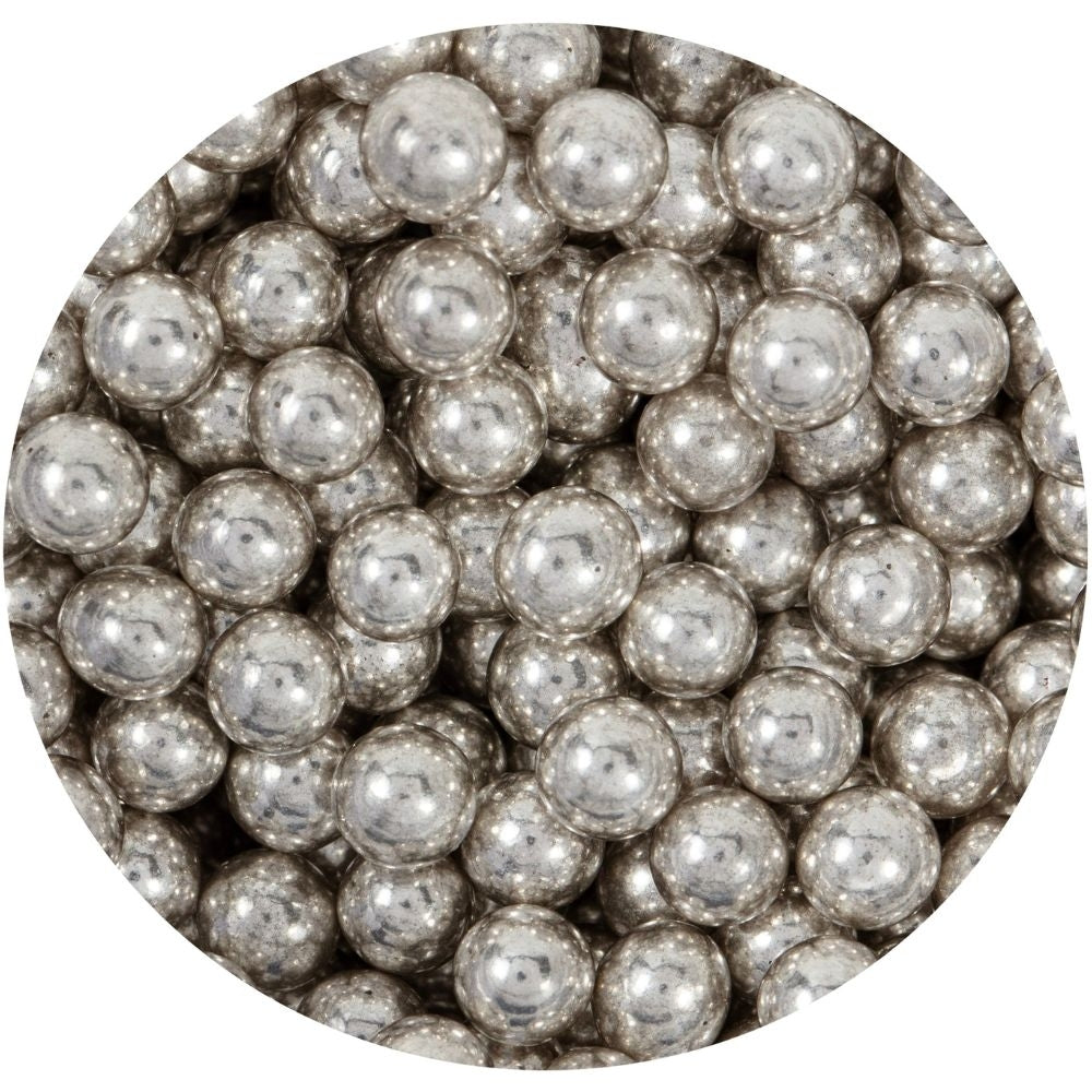 PME Silver 4mm Sugar Pearls 25g
