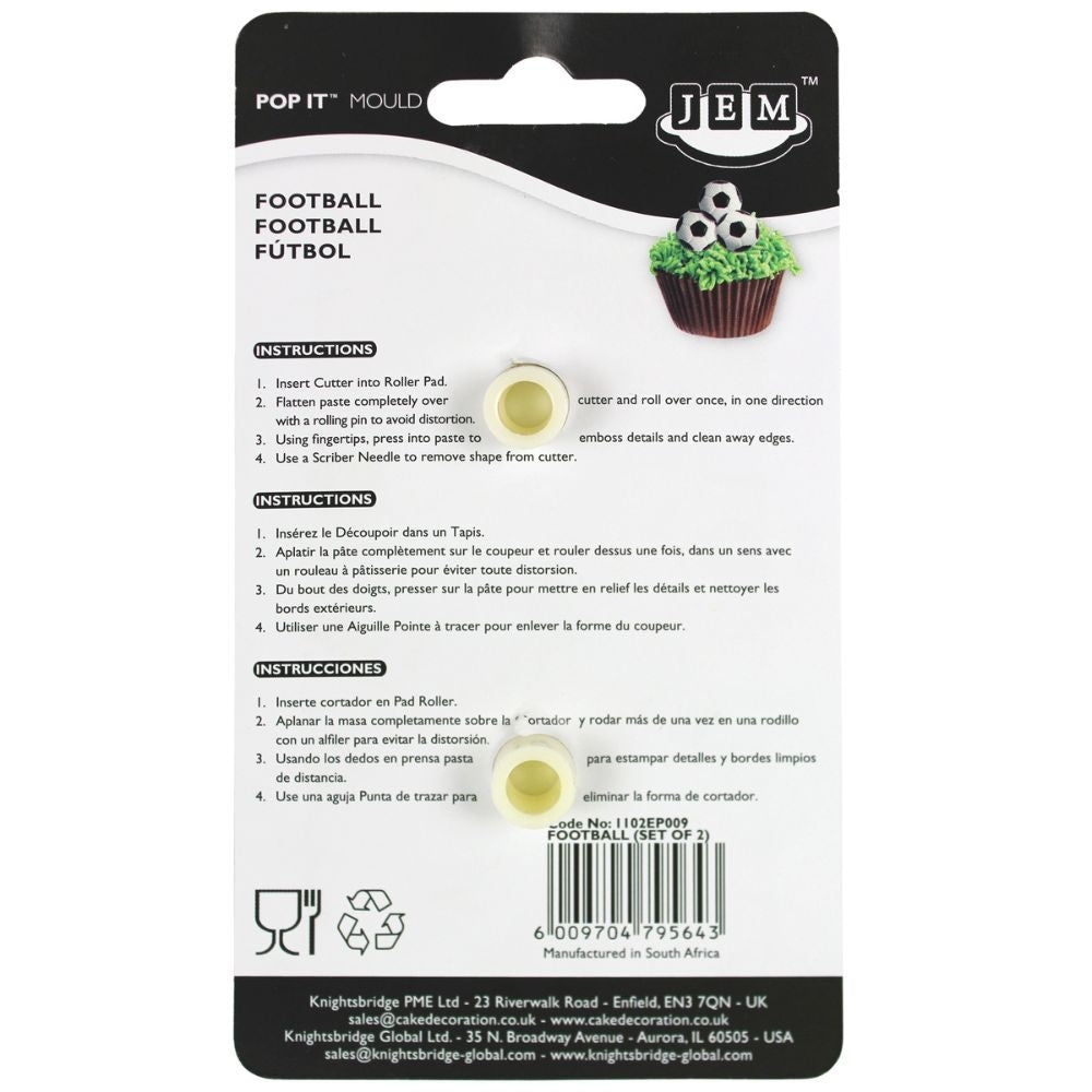 PME Football Pop It Mould Set Of 2