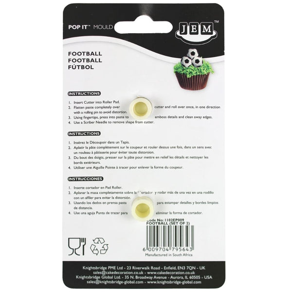 PME Football Pop It Mould Set Of 2