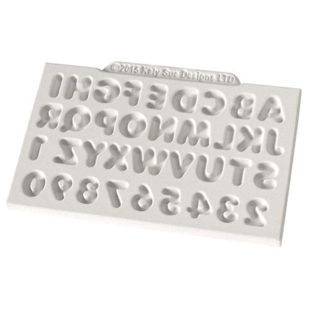 Katy Sue Designs Mini Domed Alphabet & Numbers Silicone Mould