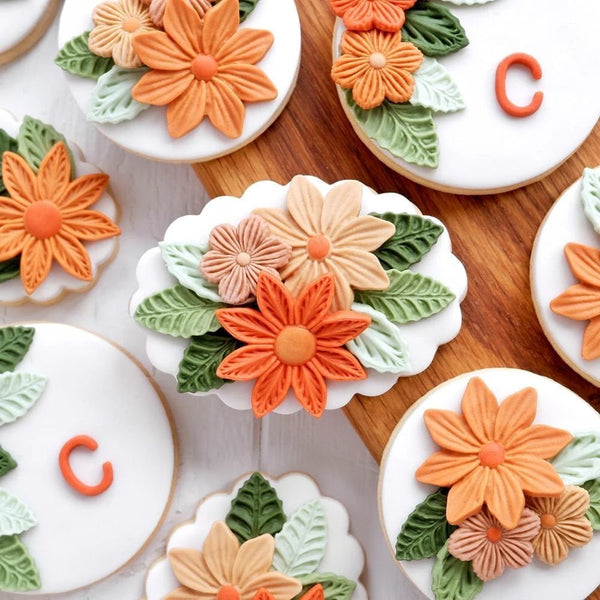 Katy Sue Designs Fantasy Flowers & Leaves Silicone Mould