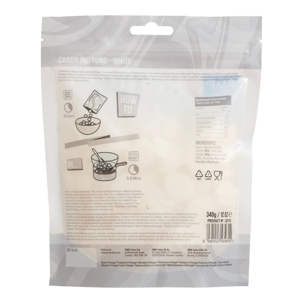 PME White Candy Buttons 340g