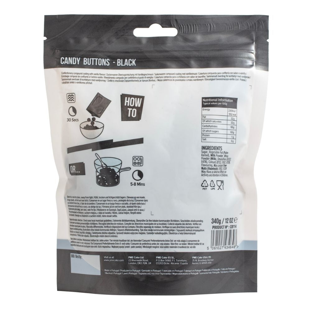 PME Black Candy Buttons 340g