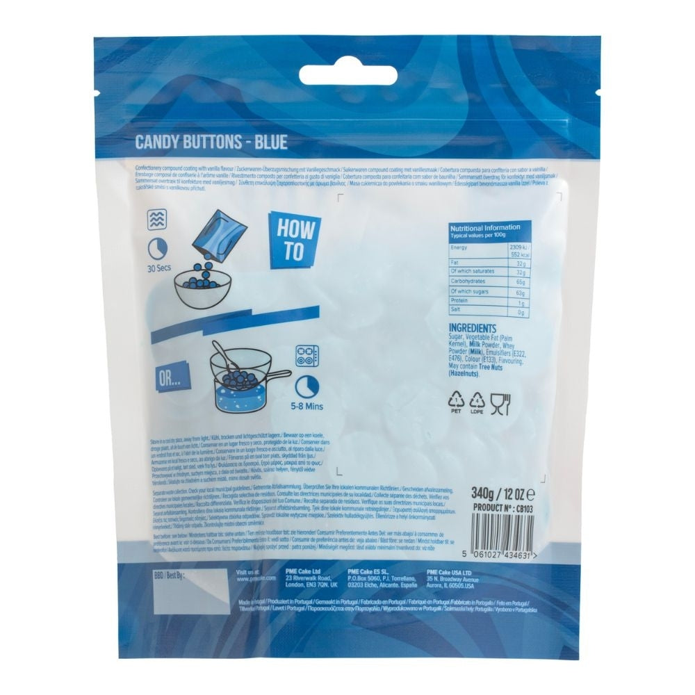 PME Blue Candy Buttons 340g
