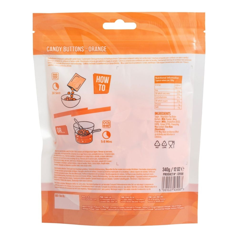 PME Orange Candy Buttons 340g