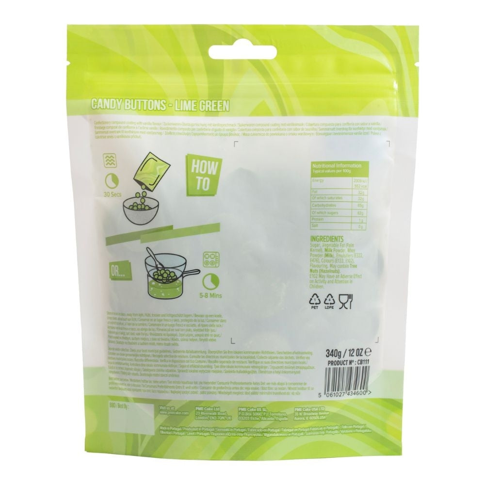 PME Lime Green Candy Buttons 340g
