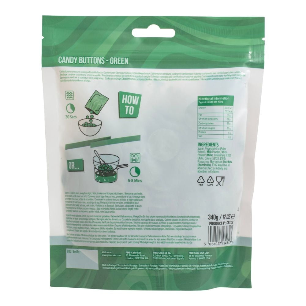 PME Green Candy Buttons 340g